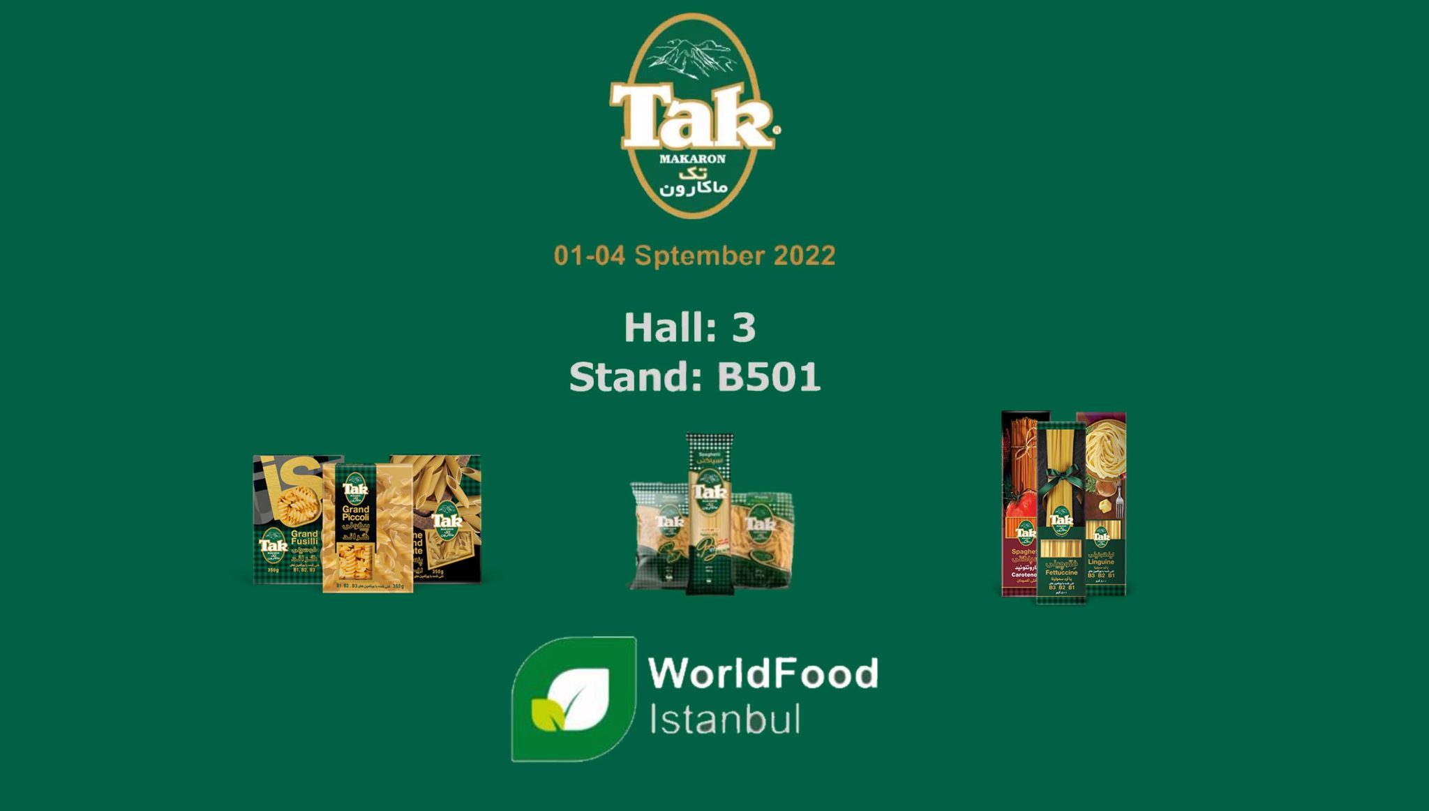 World Food Istanbul Exhibition Tak makaron